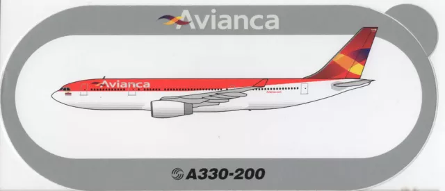 ~ AVIANCA ~ Airbus A330-200 Aufkleber/Aufkleber ~ SEHR SELTEN ~