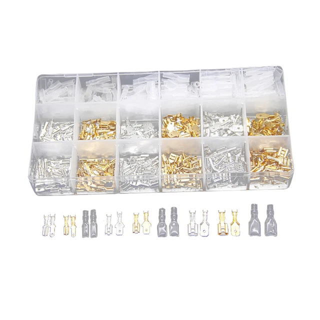 100 Terminali A Crimpare In Ottone - Connettori A U Per Fili 0.5-1.5 Mm² - Per Auto, Elettrodomestici - Foto 10