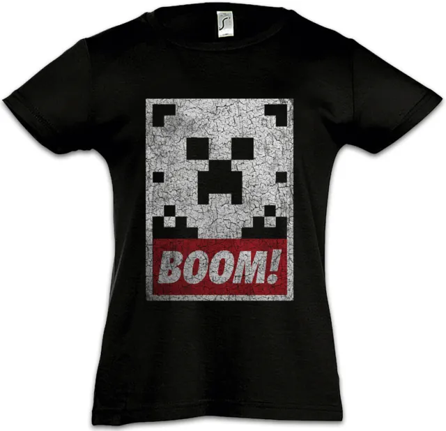 Boom! Kids Girls T-Shirt Gamer Gaming Games Schlange Geek Nerd Retro Game Video
