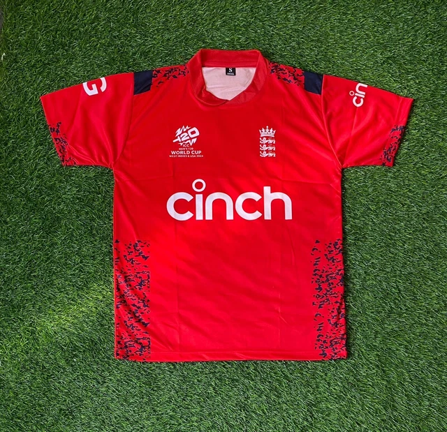 ENGLAND CRICKET TEAM Jersey T20 World Cup USA 2024 Shirt for Men £31.99
