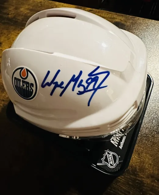 Wayne Gretzky Signed Edmonton Oilers Mini Helmet COA