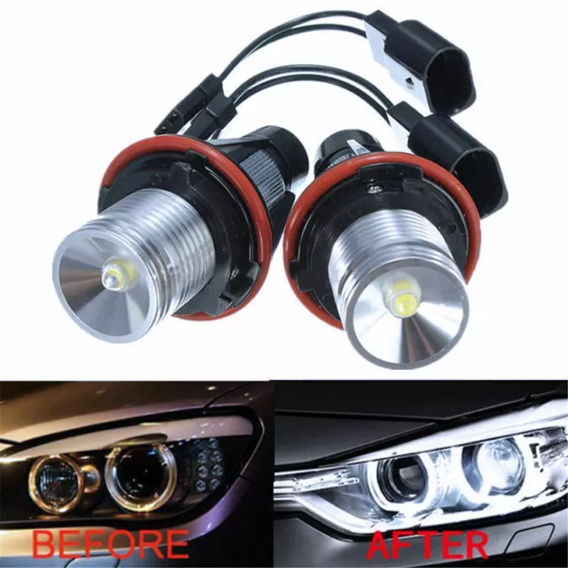 2 X 10W Angel Eyes Led 6000K Lampadine per BMW-X5-E39-E60-E63-E61