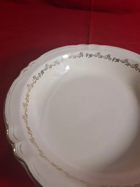 Ancien plat Creux Rond Sarreguemines France blanc ivoire Crème  Vintage 3