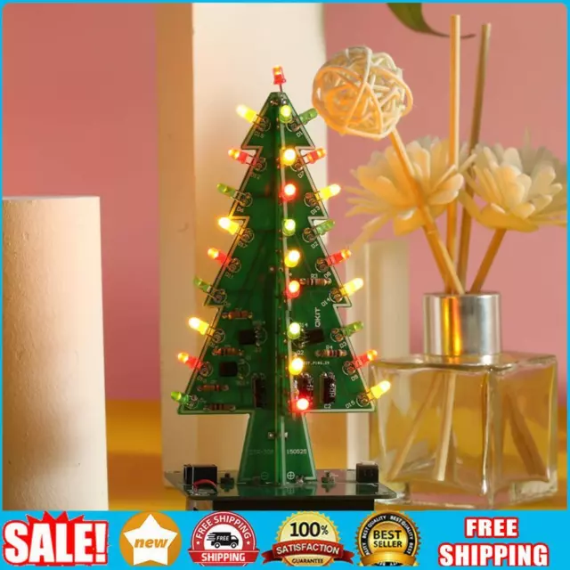 DIY 3D-Weihnachtsbaum 3 PCB-Löt-Übungsset für Heimwerker (3 Farben)