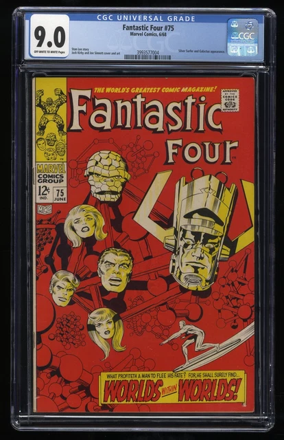 Fantastic Four #75 CGC VF/NM 9.0 Silver Surfer Galactus! Jack Kirby Cover!