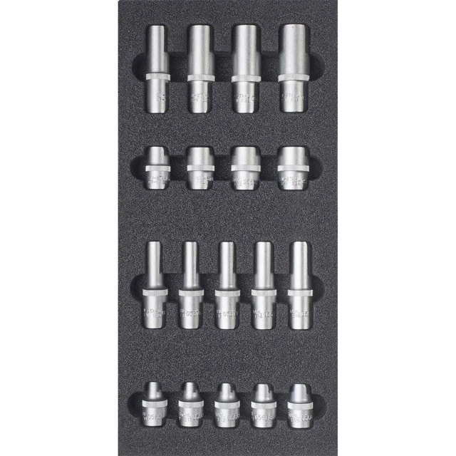 SW-STAHL Werkstattwagensortiment, Chiave a Bussola 1/2 ", Profilo, 18-teilig