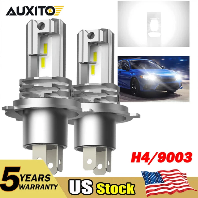 H4 9003 LED Headlight Bulbs Conversion Kit High Low Beam Replace Halogen Light