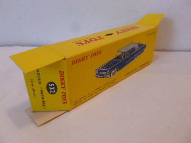 Dinky Toys Original - Lincoln Première Réf 532 - Bleu - Échelle 1:43 - Très Bon état Proche Neuf