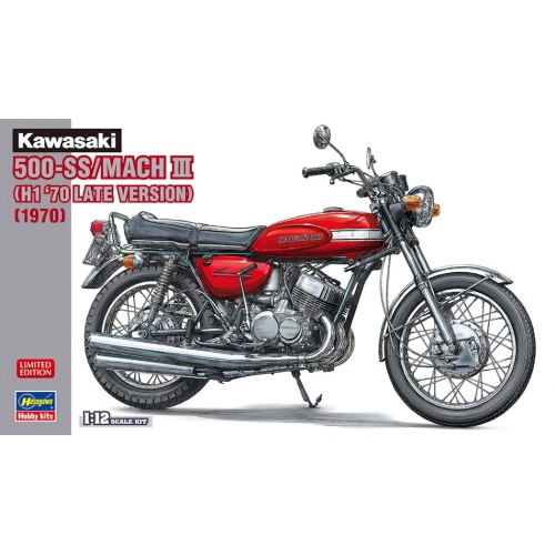 KAWASAKI 500-SS MACH III KIT 1:12 Hasegawa Kit Moto Die Cast Modellino