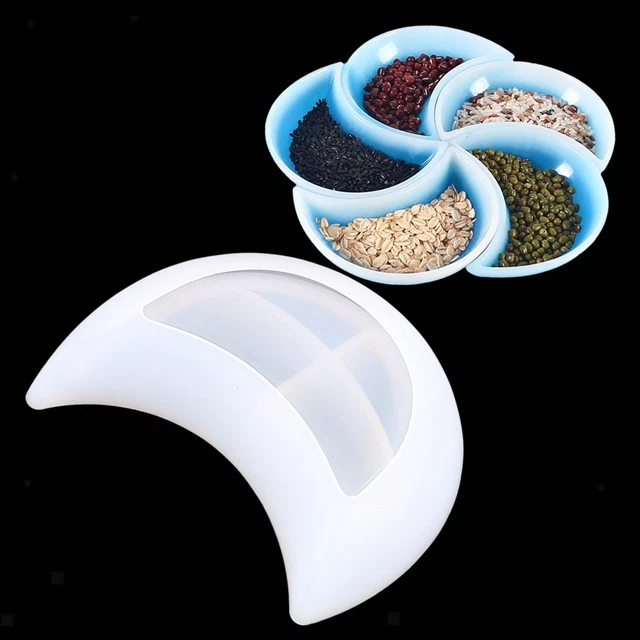 Mondförmiges Tablett, Silikonform, Untersetzer-Set, Harzform, Bastelschmuck