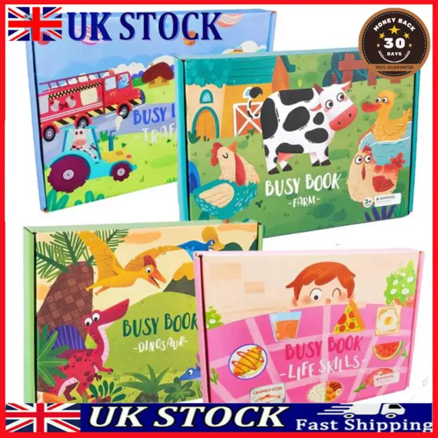 Educational Toys Busy Book For Toddlers Toys Preschool Montessori Sensory Toy UK