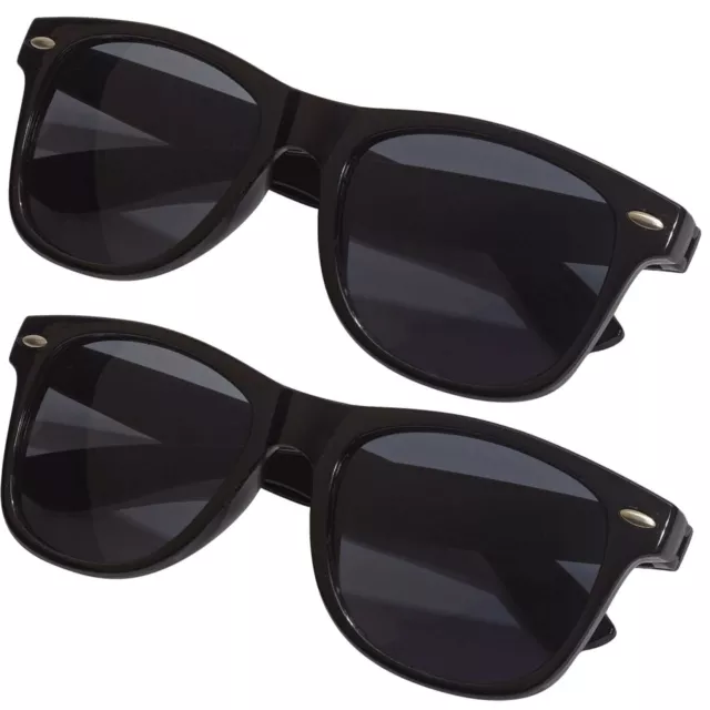 1-10 Sonnenbrille Pilotenbrille Retro Nerd Horn Party Brille Schwarz UV Schutz