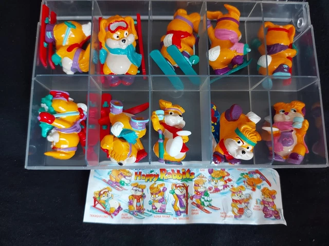Série Complète Kinder Surprise Happy Rabbits Ski Bunnies + 1 Carte - Occasion - Collection