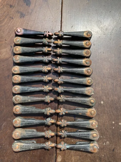 Vintage Alexander Coppered Cast Iron Stair Clips X 24