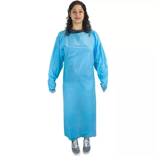 Disposable CPE Isolation Gowns Protective Suit Level 3 AAMI (20 Pieces)
