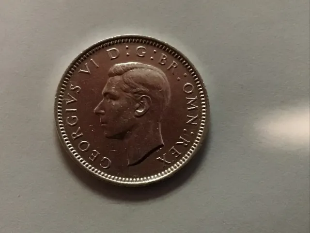 1944 Great Britain Sixpence  Silver AU