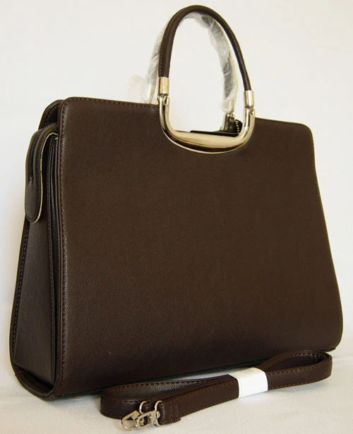 (V65) Gorgeous Coffee Brown Business Bag Tote Briefcase Handbag
