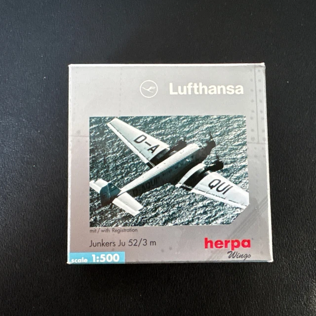 HERPA JUNKERS JU 52/3 m D-Anoy Rudolf Von Thuna Lufthansa 1:160 EUR 37
