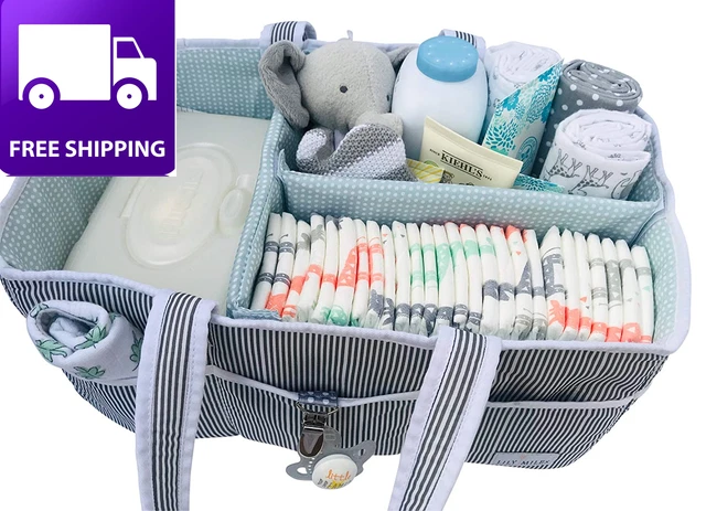 Baby Diaper Caddy - Large Organizer Tote Bag for Infant Boy or Girl - Baby Showe 2