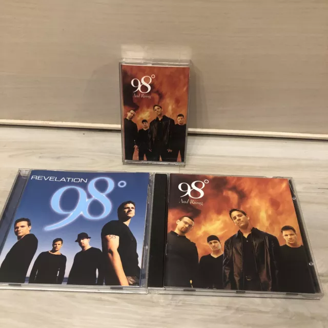 98° and Rising by 98° Cassette & CD & Revelation 98 Degrees 90s Boy Bands LOT