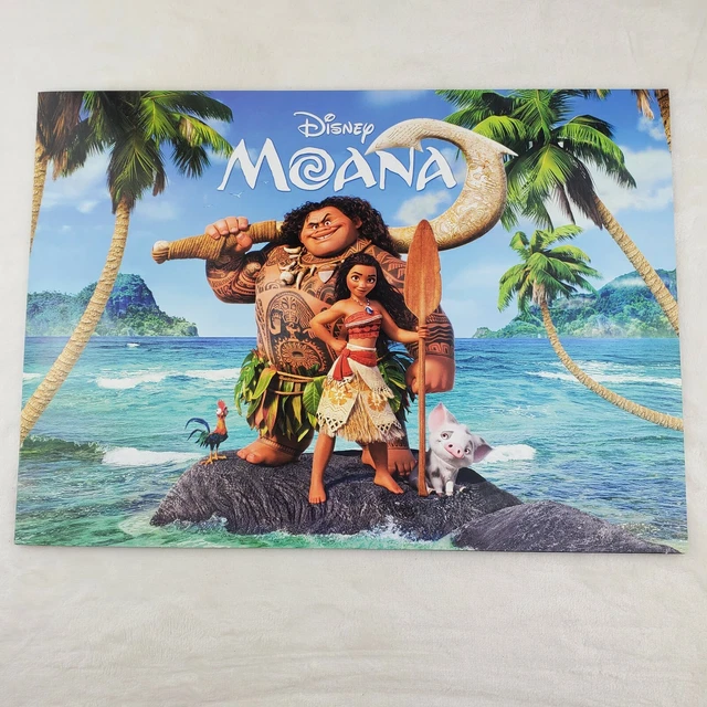 DISNEY STORE COLLECTIBLE Moana Lithographs SET OF 4 + FOLDER Brand New