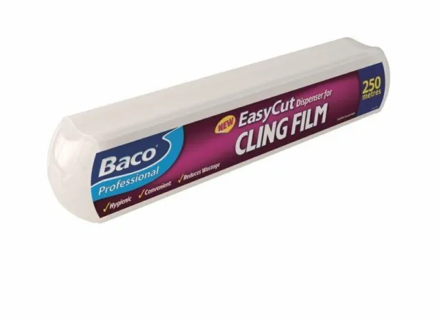 Dispensador y película adhesiva Baco Easycut 35 cm de ancho x 250 m