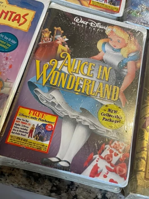 ALICE IN WONDERLAND (VHS, 1999) Walt Disney Masterpiece Collection New ...