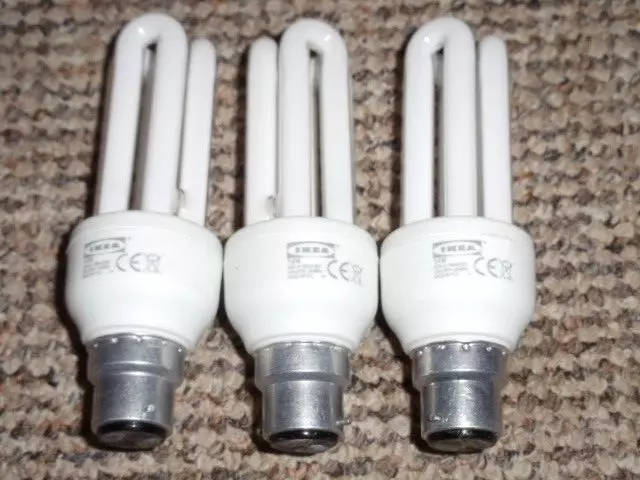 Bombillas de lámpara de tubo fluorescente CFL 240V 14W/75W equivalente BC B22 paquete de 3