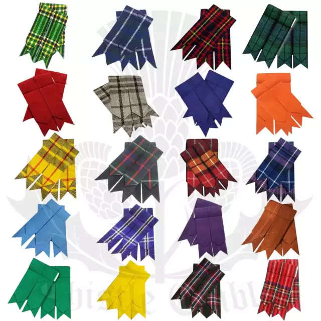 Scozzese Kilt Tubo Flash Calzino Vari Flash Lana Acrilica Tartan Giarrettiera A Punte