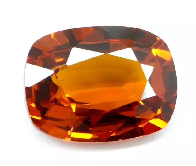 Grenat hessonite certifié naturel, pierre précieuse en vrac, taille coussin...