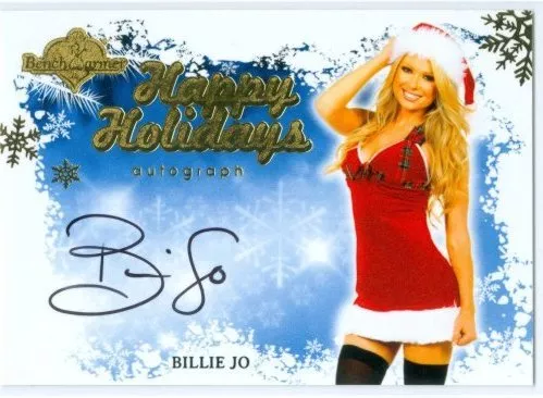 Billie Jo Powers "Blue Sp Happy Holidays Autograph" Benchwarmer Holiday 2013