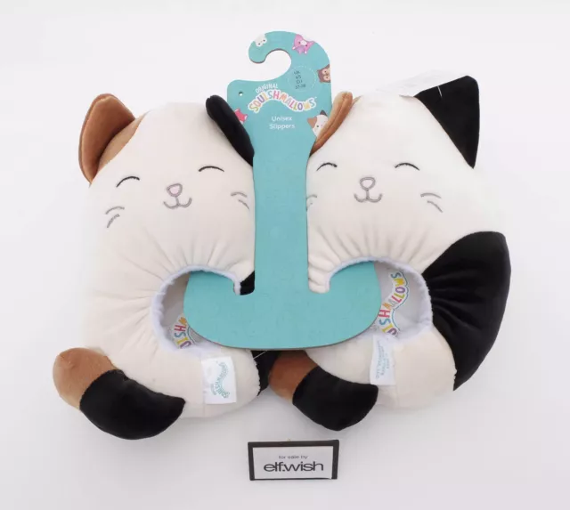 Squishmallows Cam Cameron The Calico Cat Slippers Set Unisex Uk Size 4/5 Bnwt
