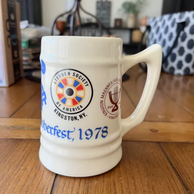 Vintage Ulster County Oktoberfest Beer Stein Mug 1978 Kingston New York