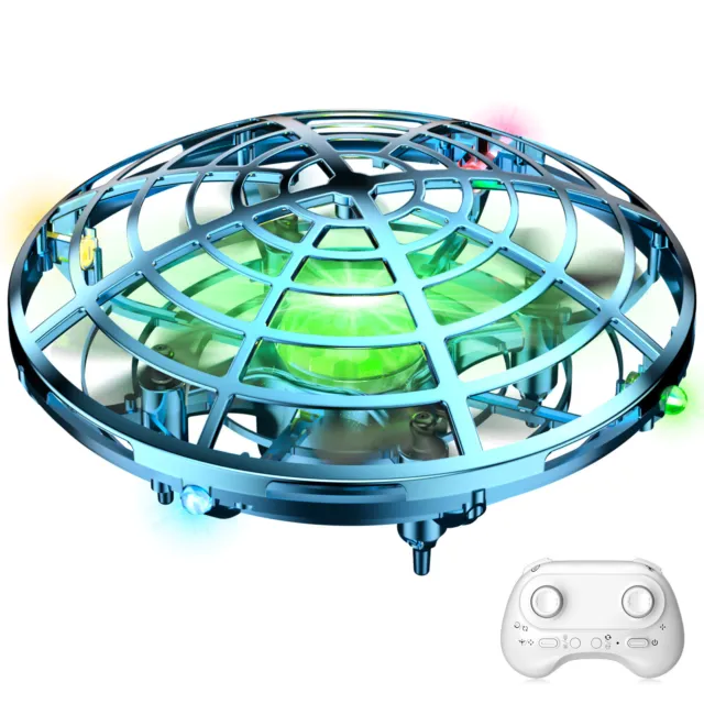 Remote Controlled UFO Mini Drone w/ LED Light 360° Rotating for Kids Flying Toys