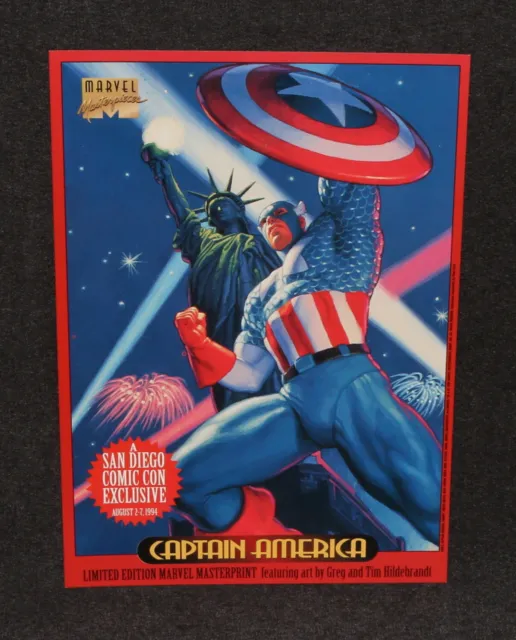 Marvel Masterpieces 1994 Fleer Masterprint SDCC Promo Hildebrandt 9 Card