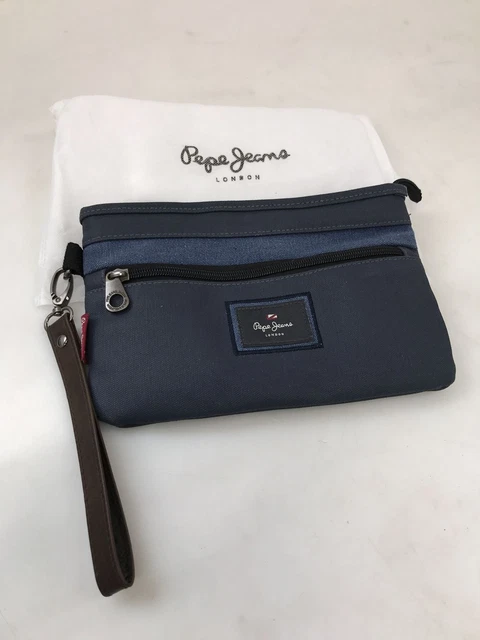 Borsa a mano Pepe Jeans Court, Blu, 25x16x1 cm, Cotone e Poliestere