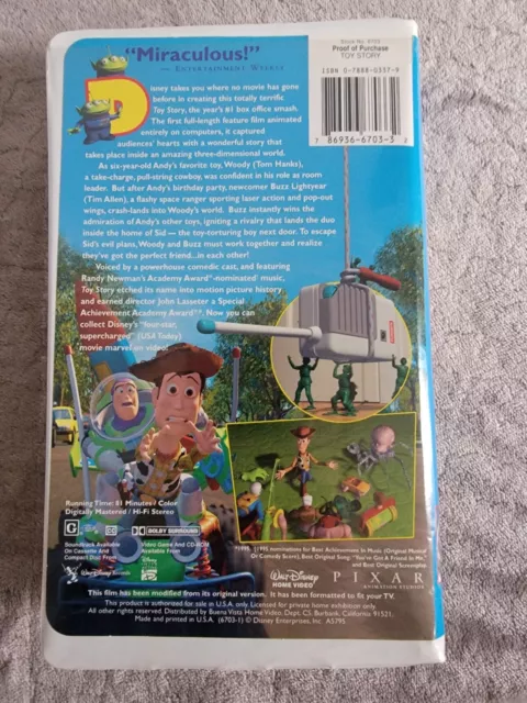 The Toy Story Disney Movie Vhs Tape £9.43 - Picclick Uk