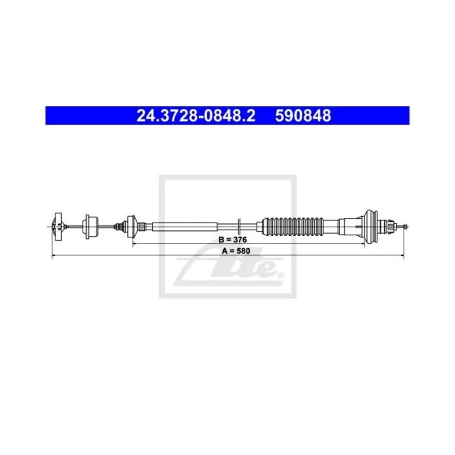 ATE Kupplungsseil für Peugeot 206 CC SW 206+ 1.1-1.6 16V