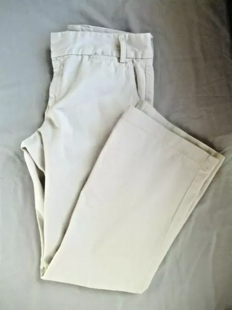 J. Crew  pants chino wide leg Size 6 light gray twill  inseam 30" 100% cotton