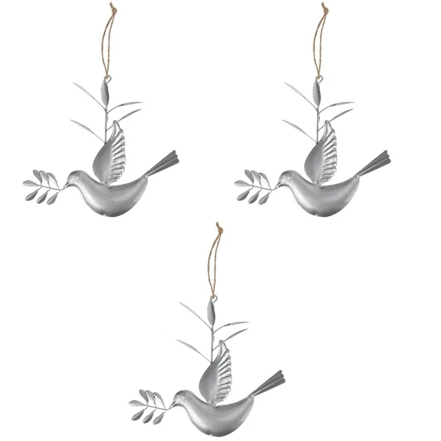 3x Dekorative Gefälschte Tauben Fliegen Vogel Statuen Herbst Garten Decor