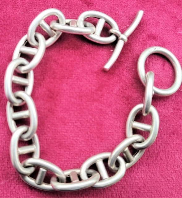 BRACELET ARGENT CANYON MAILLE(style Hermès) EUR 60,00 PicClick FR