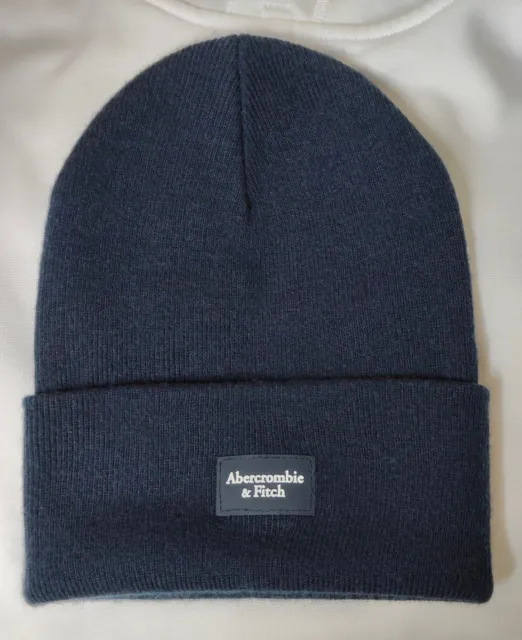 Abercrombie And Fitch Beanie Hat Navy Blue Mens One Size Fits All