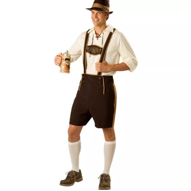 Pantaloni in pelle da uomo Oktoberfest abito elegante Octoberfest costume birra tedesca bavarese