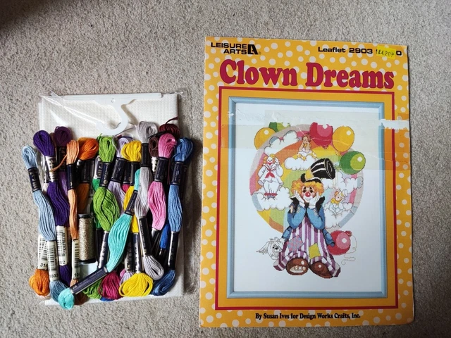 Leisure Arts - Clown Dreams - gezähltes Kreuzstich-Set (2903)