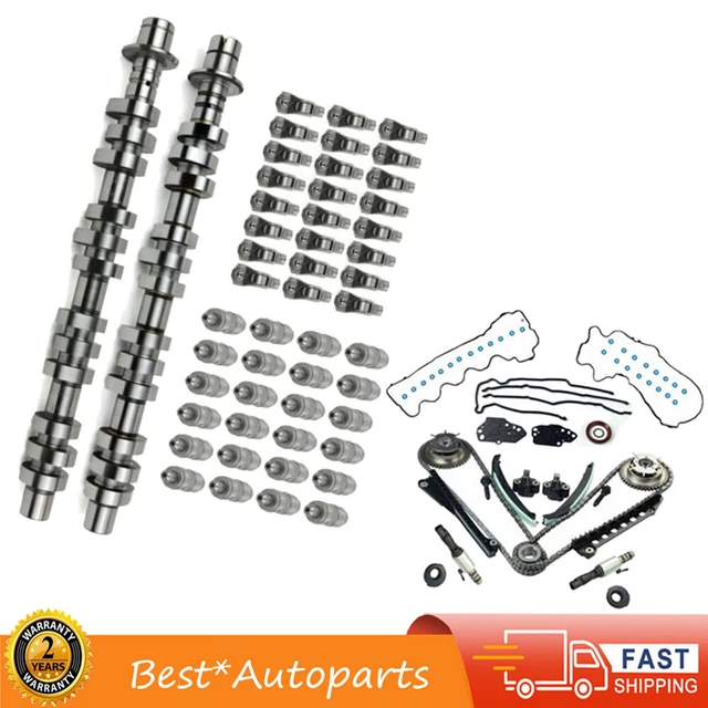 Cam Lifters + Timing Chain + Rocker Arms Kits For 5.4L Triton Ford F150 Mustang