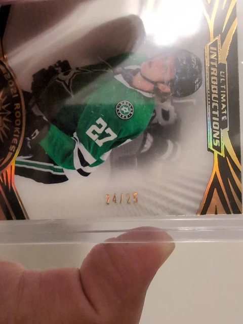 RILEY TUFTE 2021-22 UD Ultimate Collection Introductions Black 24 /25 # ...