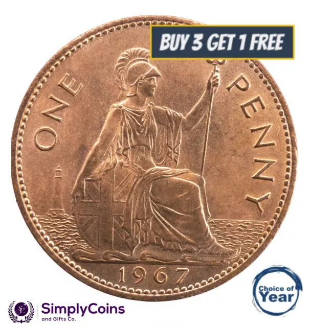 1953 To 1967 Elizabeth Ii Penny / Pennies Choice Of Year / Date