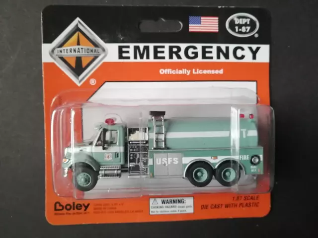 Boley Emergency, HO Scale, Forest service tanker, #4509-55, carded, sealed (b)