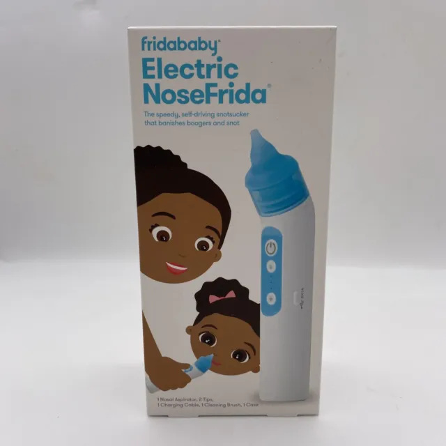 FridaBaby NoseFrida Electric Nasal Aspirator Rechargeable White NIB