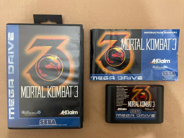 Sega MegaDrive MORTAL KOMBAT 3 CIB Retro seltenes Sammlerstück schneller Versand am nächsten Tag